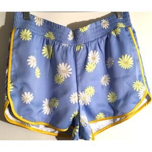Juicy Couture Black Label Women's Size Medium Bluechill Sketched Daisy Shorts